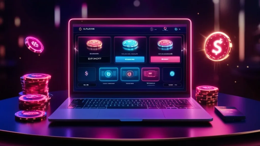 Interface de paiement avec cartes et portefeuilles pour dépôt et retrait sur un casino